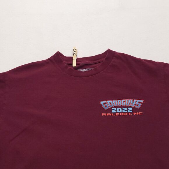 Goodguys Casual Graphic Short Sleeve T Shirt Adult Mens Size Medium M Maroon - Picture 1 of 8